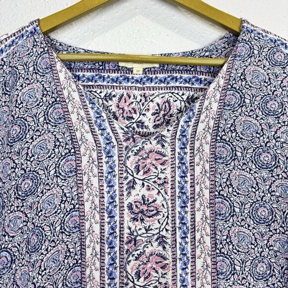 Cynthia Rowley Womens Flared Sleeve Paisley Floral Top 3X Festival Boho Hippie - Picture 4 of 8